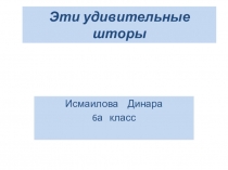 Презентация по технологии на тему Эти удивительные шторы