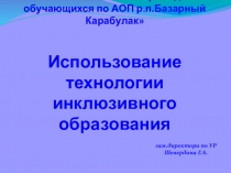 Презентация на мету: Использование технологии инклюзивного образования