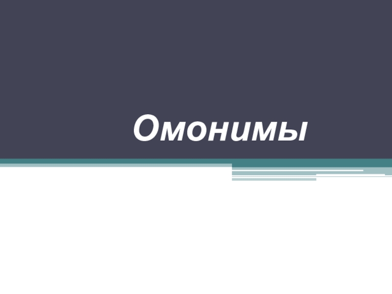 Презентация Презентация Омонимы Сибрикова. В.М.