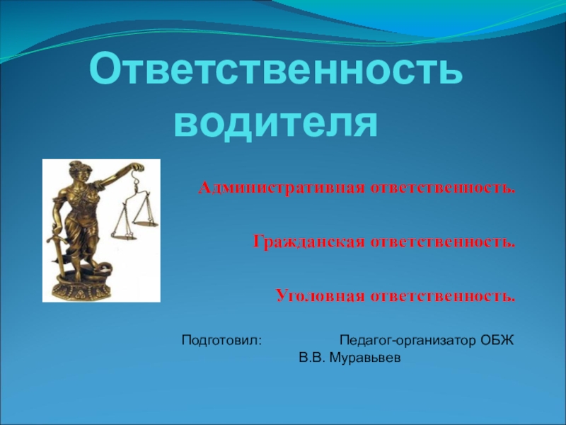 Уголовная ответственность водителя. Ответственность водителя. Гражданская ответственность водителя. Административная ответственность водителя.