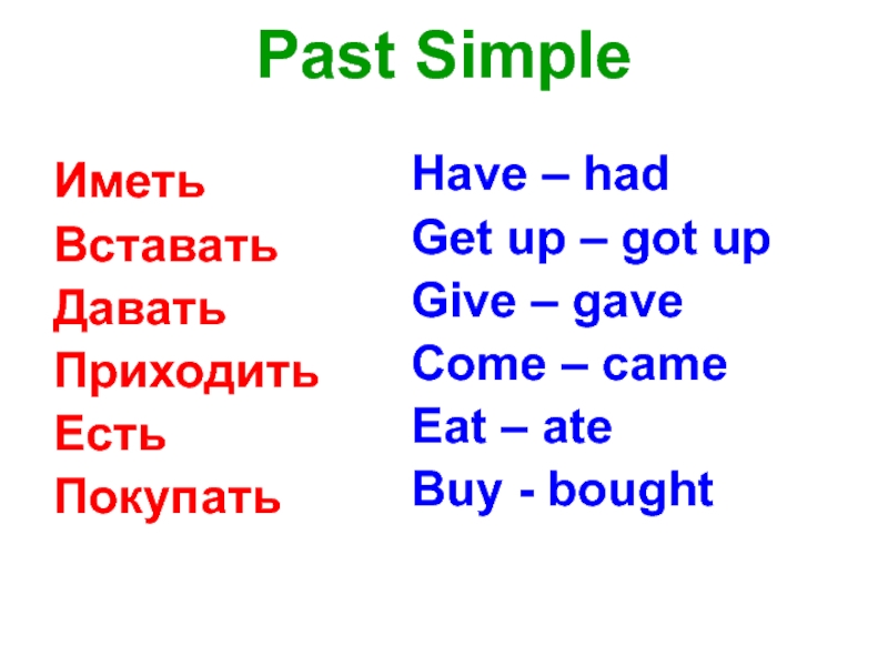 Past simple 3 класс презентация