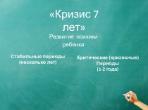 Кризис 7 лет: изменения в психическом развитии