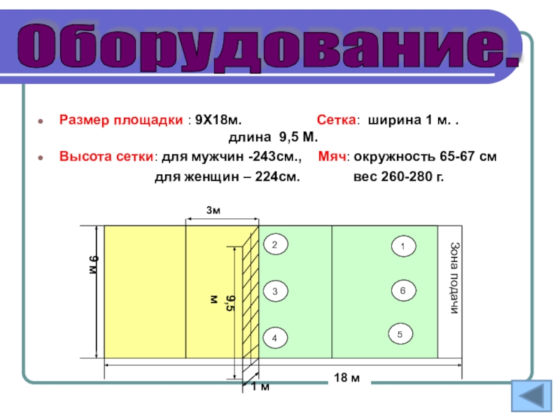 Размеры площадки м. Разметка волейбольной площадки 9х18. Размеры площадки. Высота мужской и женской сетки в волейболе. Размер площадки 9 х 18 м.