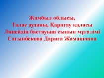 Открытого урока на тему А әріпі мен дыбысы