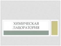 Презентация по химии для подготовки к ЕГЭ Химическая лаборатория