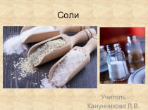 Презентация по химии на тему Соли (8 класс)
