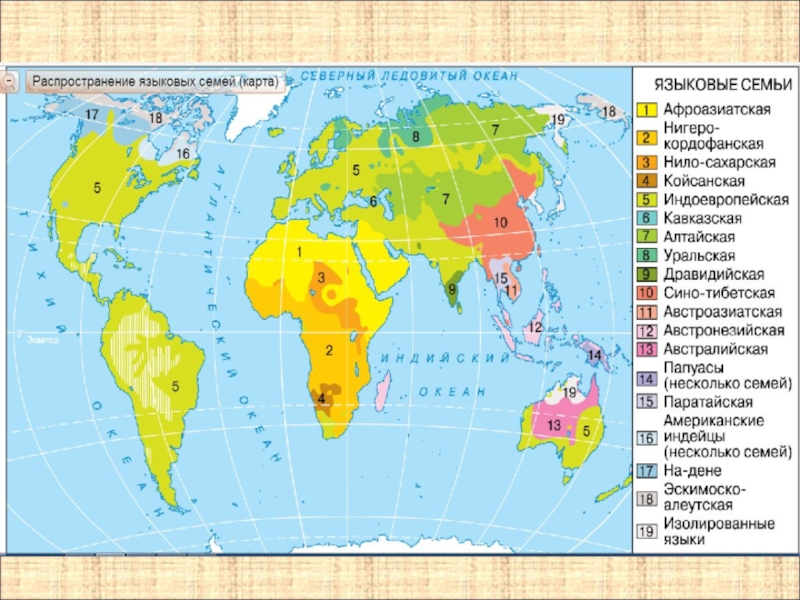 Какие языковые семьи наименее крупные. Языковые семьи Евразии карта.