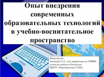 Опыт внедрения современных образовательных технологий в учебно-воспитательное пространство