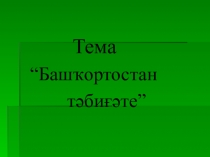 Презентация по башкирскому языку на тему Природа Башкортостана