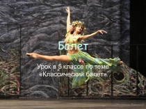Презентация  Виды балетаи основные понятия темы