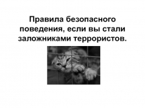 Правила безопасного поведения, если вы стали заложниками террористов.