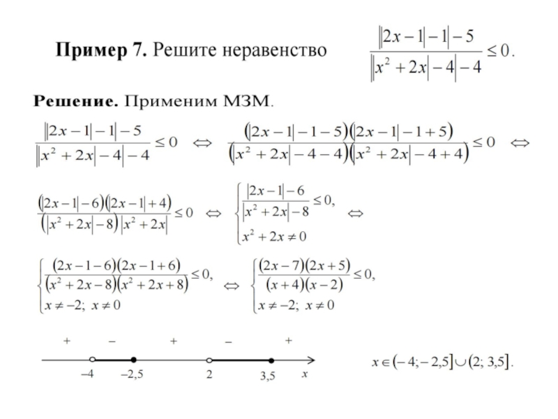 Презентация неравенства с модулем 8 класс