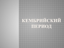 Кембрийский и ордовикский периоды развития жизни на Земле