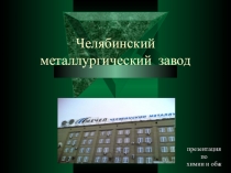 НРЭО и химия: Челябинский металлургический завод