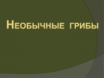 Презентация по окружающему миру на тему Необычные грибы