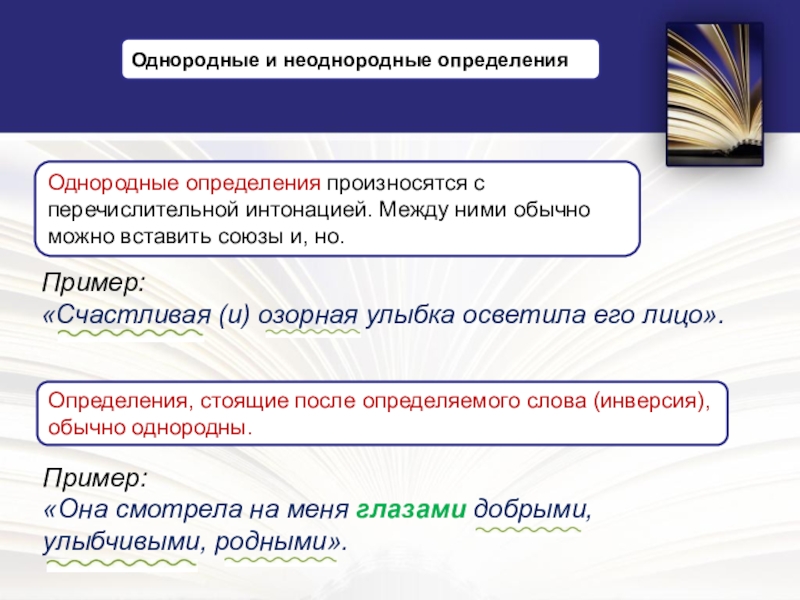 Однородные определения произносятся с интонацией. Однородные определения стоящие после определяемого слова. Произносятся с перечислительной интонацией однородные примеры. Перечислительная Интонация примеры. Предложения с перечислительной интонацией и Союз и.