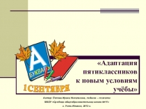 Презентация Адаптация пятиклассников к новым условиям учёбы