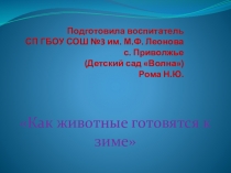 Презентация по познавательному развитию на тему Как животные готовятся к зиме