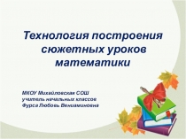 Презентация к докладу  Технологические приёмы построения сюжетных уроков математики