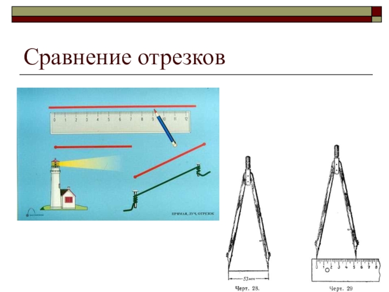 План конспект 1 класс сравнение длин отрезков. Способы сравнения отрезков. Измерение и сравнение отрезков. Способы сравнения отрезков 5 класс. Измерение отрезков с помощью циркуля.