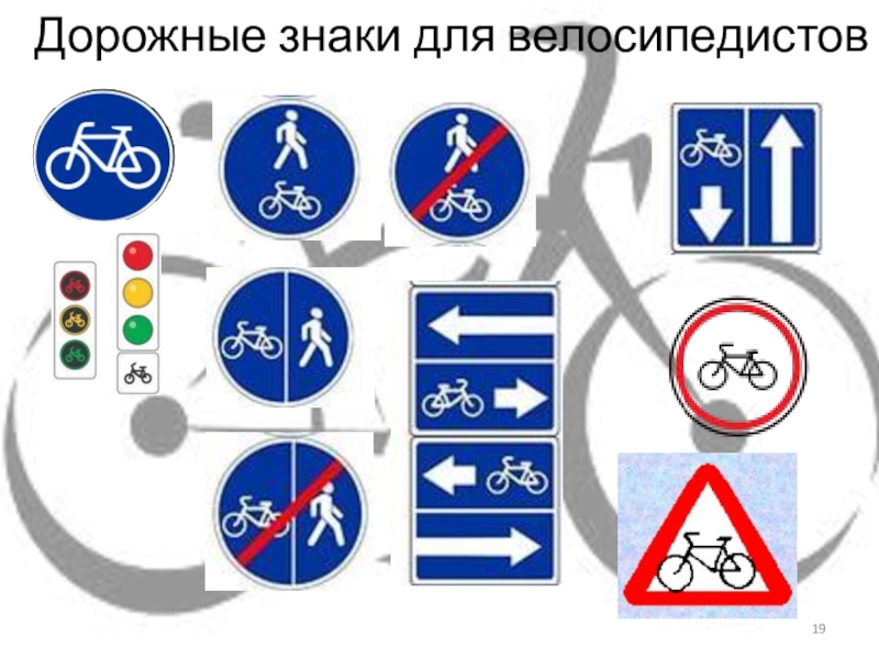 Дорожные знаки для велосипедистов презентация