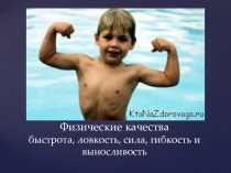 Презентация по физической культуре на тему Физические качества (5 класс)
