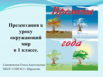Презентация к уроку окружающий мир в 1 классе.