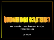 Презентация по биологии Хромосомная теория наследственности