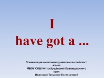 Презентация по английскому языку на тему Have got, has got (2-3 классы)