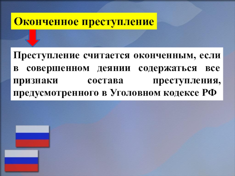 Когда засчитанная попытка считается законченной. Преступление считается оконченным. Оконченное преступление презентация. Оконченное преступление в уголовном праве. Оконченное деяние это.