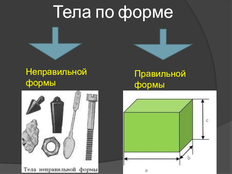 Какая правильная форма. Тело неправильной формы. Тела правильной формы. Тела правильной формы в физике. Тела неправильной формы примеры.