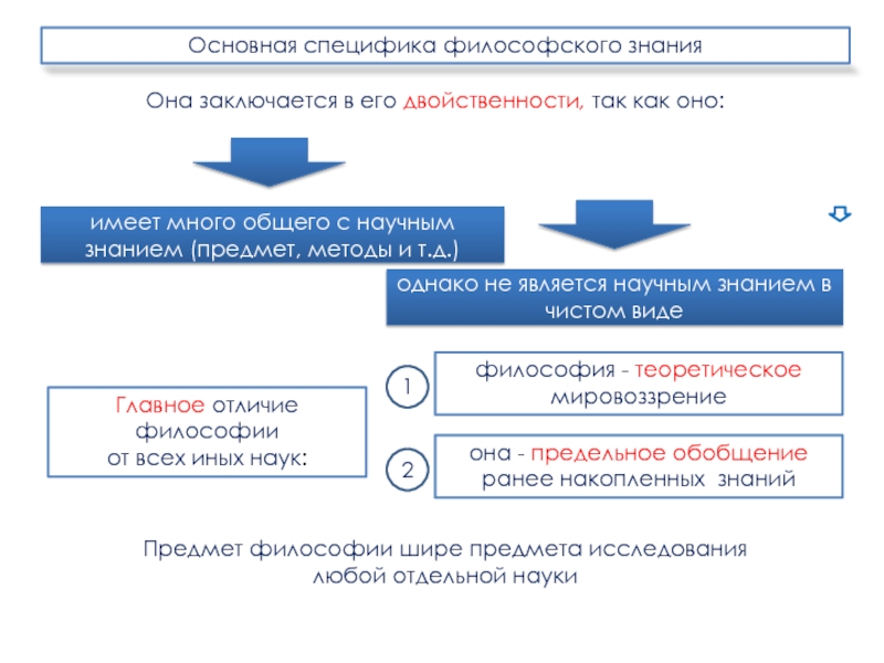 Специфика философского знания