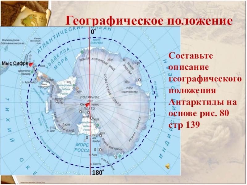 Антарктические широты. Крайние точки материка Антарктида. Мыс Сифре Антарктида. Мыс Сифре на карте. ФГП Антарктиды 7 класс география.
