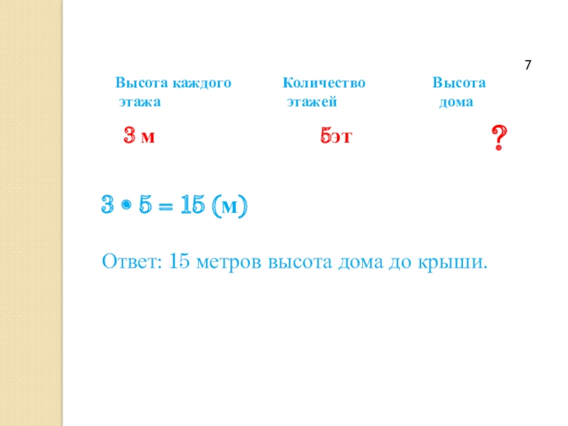 В нашем доме 5 этажей