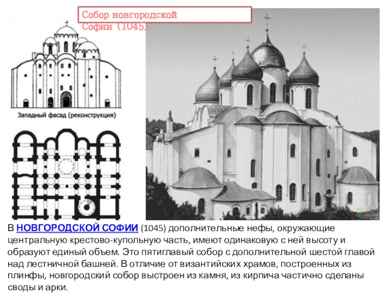 Собор софии в новгороде чертеж