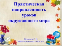 Презентация Практическая направленность уроков окружающего мира