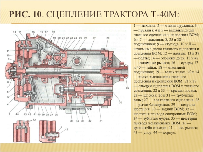 Сцепления лтз 60 схема