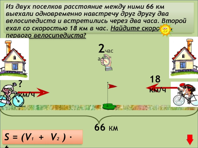 Два велосипедиста выехали одновременно навстречу