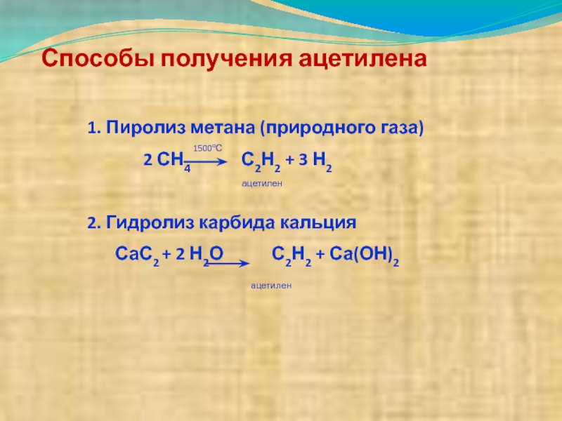 Углерод метан ацетилен