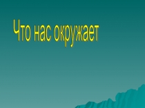 Презентация по окружающему миру