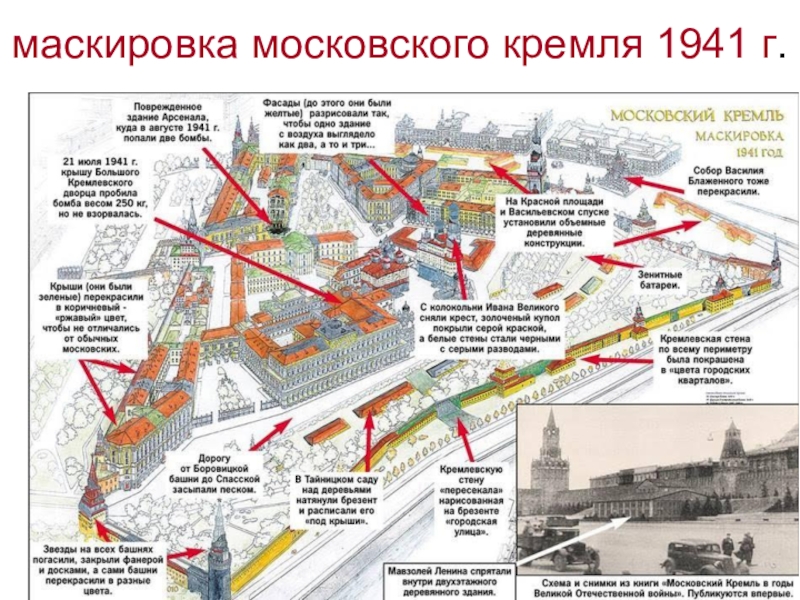 Маскировка кремля во время войны фото сверху
