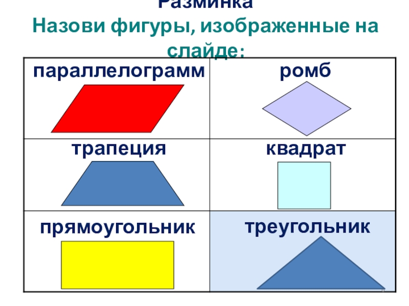 Назови фигуры