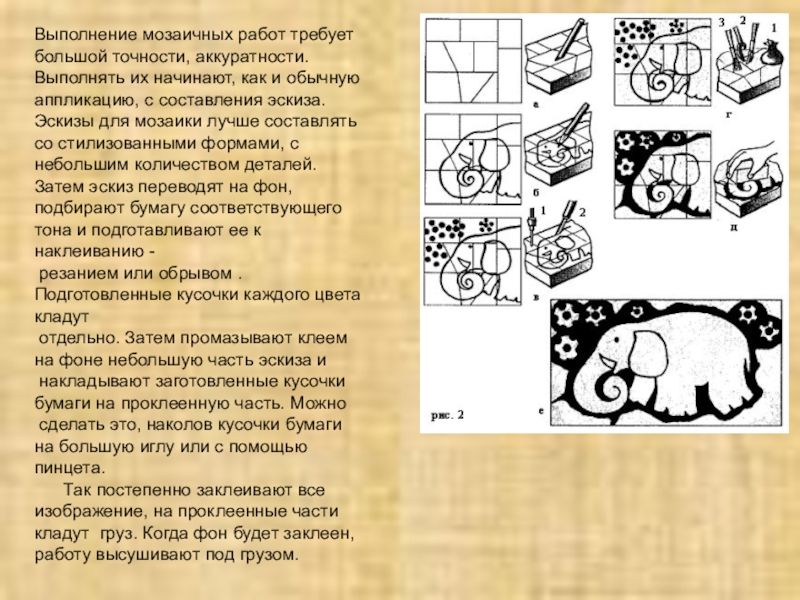 Мозаика технология 7 класс