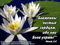 Презентация к уроку внеклассного чтения Блаженны чистые сердцем... по сказанию Сельмы Лагерлёф Малиновка