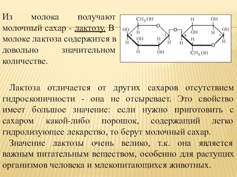 Лактоза презентация по химии