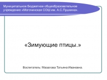 Презентация по окружающему миру на темуЗимующие птицы