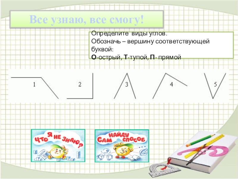 Презентация 2 класс угол виды углов