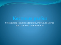 Презентация по биологии на тему: Костные рыбы (7класс)