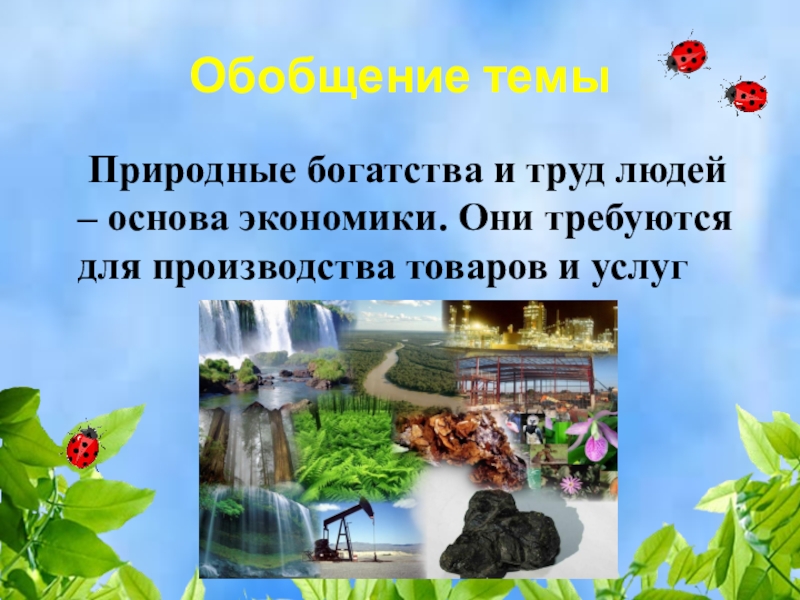 Природные богатства и труд людей основа экономики презентация 3 класс школа россии