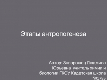 Презентация по биологии на тему Этапы антропогенеза (10 класс)